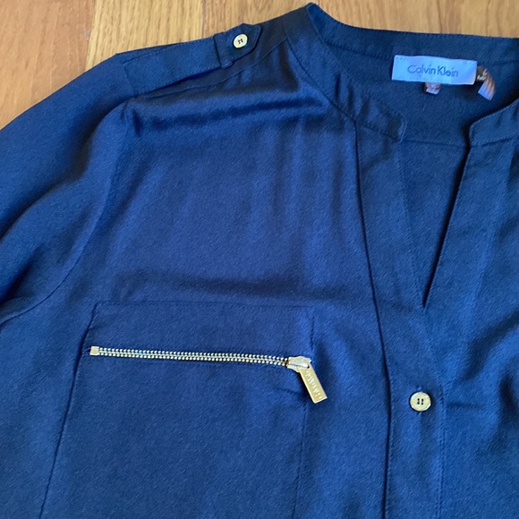 Calvin Klein Woman’s XL Long Sleeve Blouse, Black - Picture 3 of 5